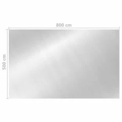 VidaXL Couverture de piscine rectangulaire 800x500 cm PE Argenté -Piscine & spa Soldes Boutique image 5 93103