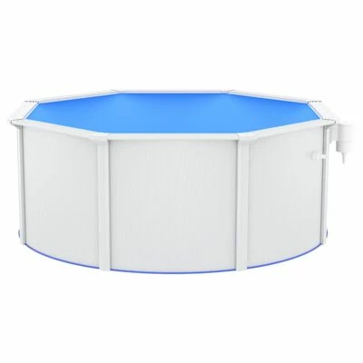 VidaXL Piscine avec parois en acier 300x120 cm Blanc 5 VidaXL Piscine avec parois en acier 300x120 cm Blanc – Image 5