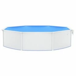 VidaXL Piscine ronde avec parois en acier 550x120 cm Blanc 10 VidaXL Piscine ronde avec parois en acier 550x120 cm Blanc -Piscine & spa Soldes Boutique image 5 93263