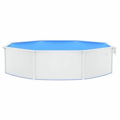 VidaXL Piscine ronde avec parois en acier 550x120 cm Blanc 5 VidaXL Piscine ronde avec parois en acier 550x120 cm Blanc – Image 5