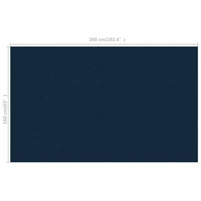 VidaXL Film solaire de piscine flottant PE 260x160 cm Noir et bleu 6 VidaXL Film solaire de piscine flottant PE 260x160 cm Noir et bleu – Image 6